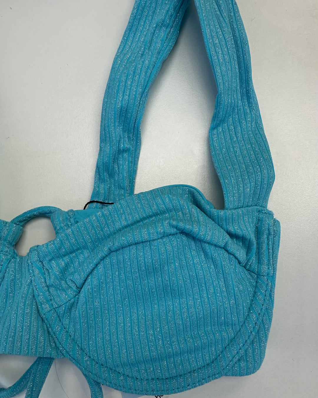 Metallic Blue Underwire Bikini Top - Extra Small and Extra Extra Large