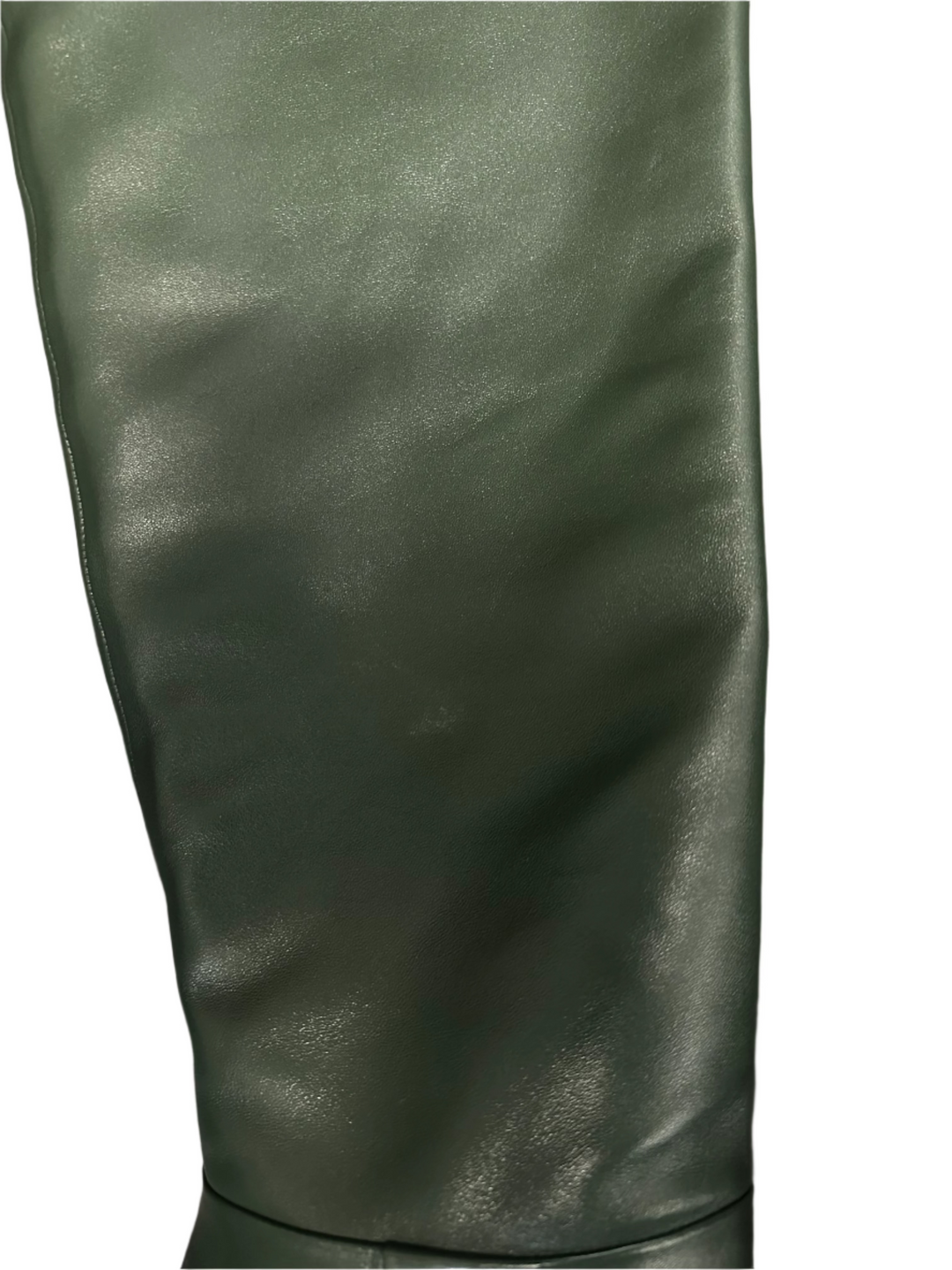 Forest Green Leather Pointed Toe Boots - Size 7.5 and 8
