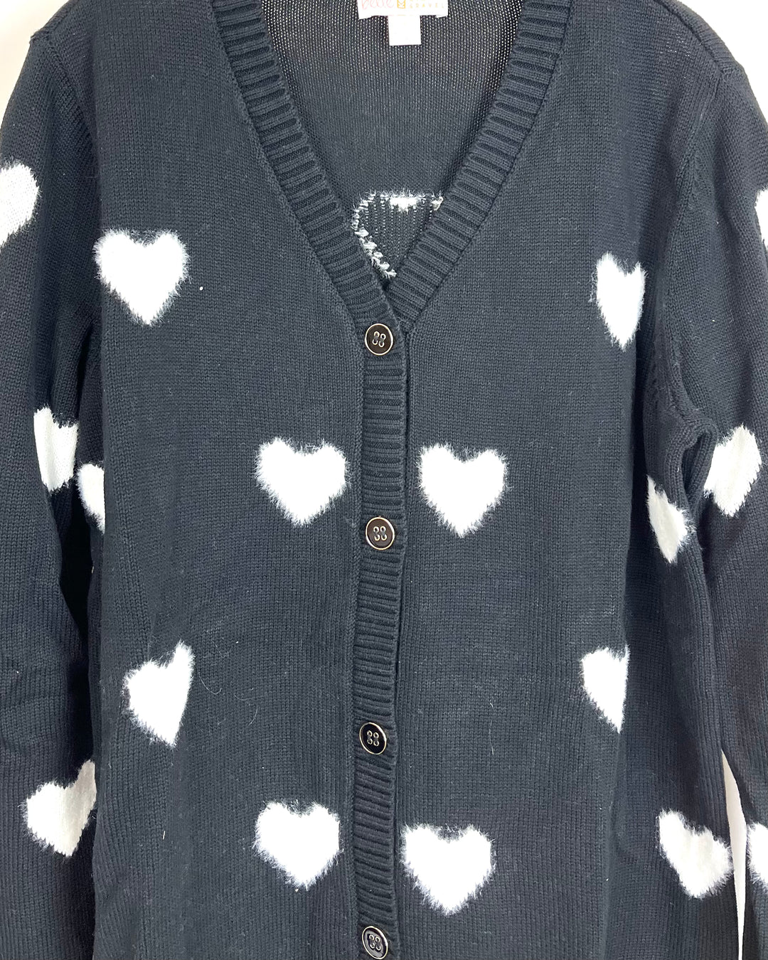 Black Heart Cardigan - Size 6/8
