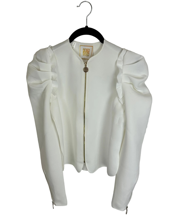White and Gold Scuba Jacket - Extra Extra Small - Small