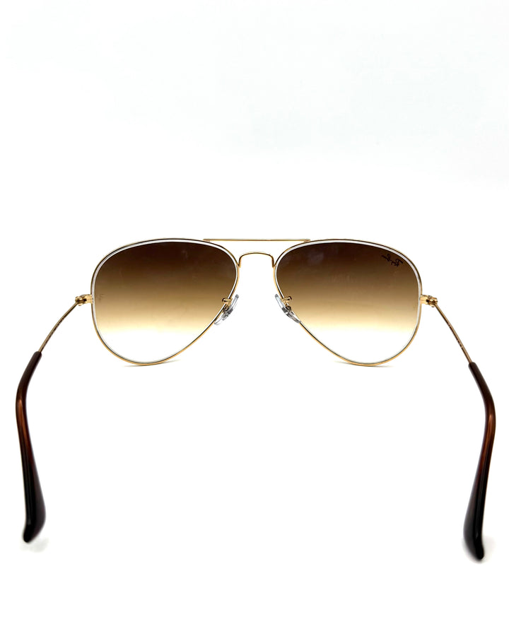 Ray Ban Brown Gradient Aviator Sunglasses