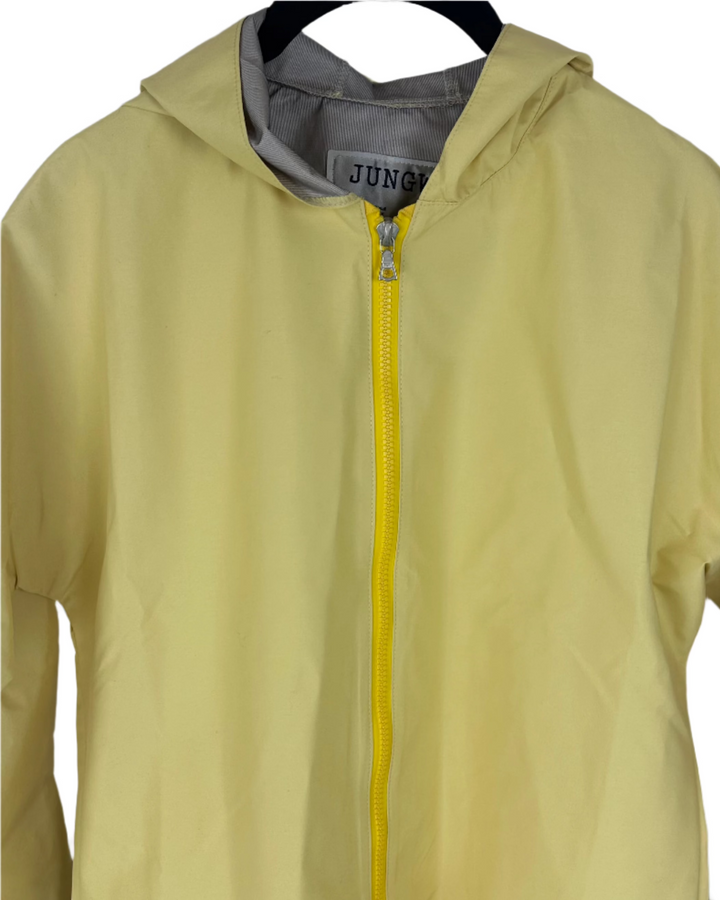 Butter Yellow Long Raincoat With Hood - Size 2/4, 6/8,  8/10, and 10/12