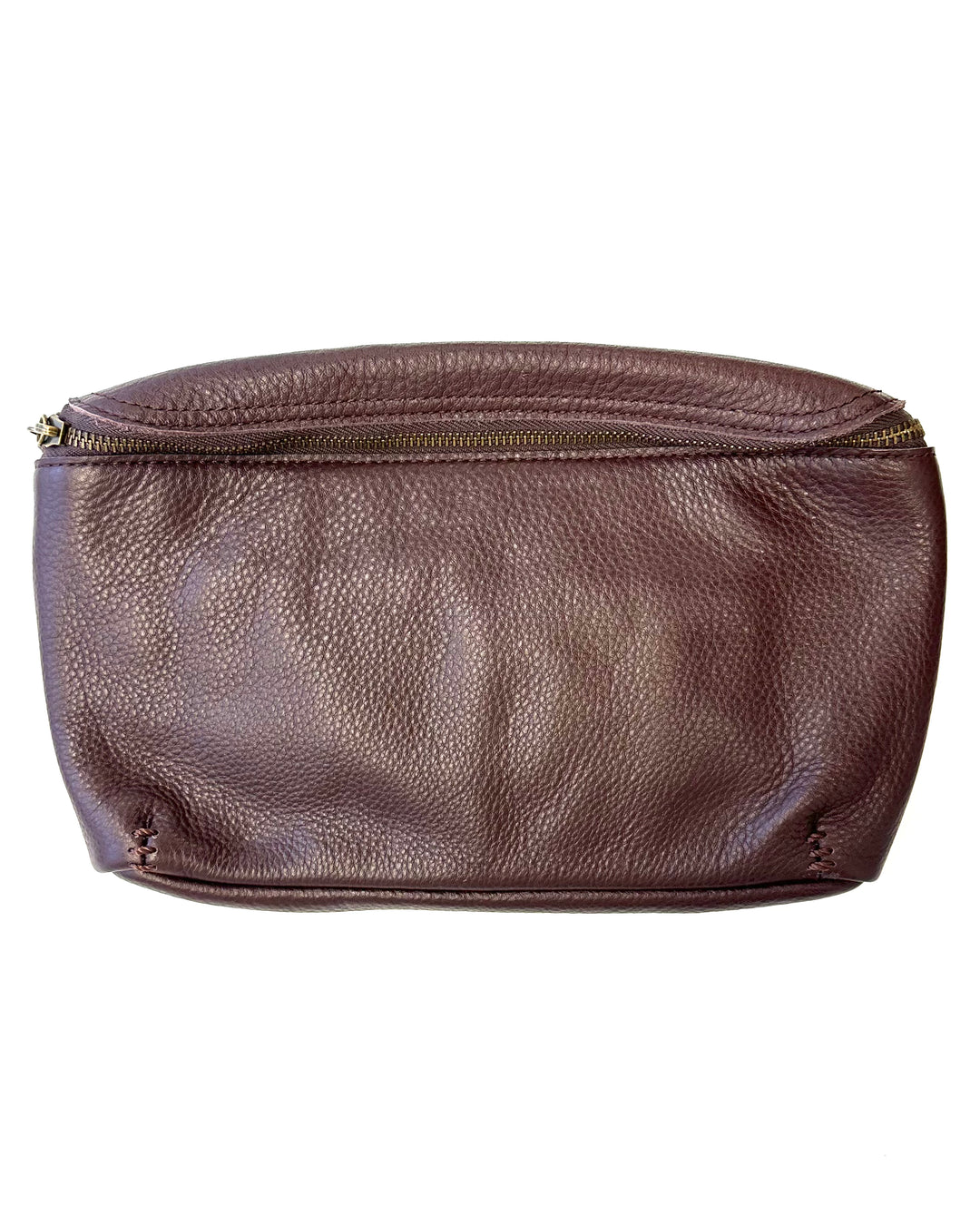 Large Brown Leather Belt Bag