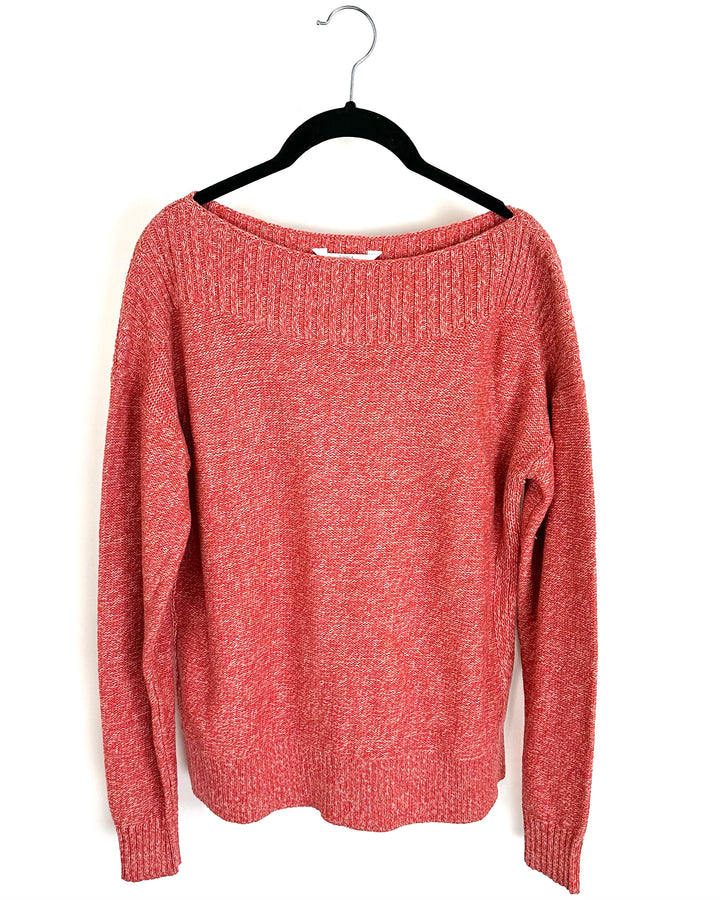 Red Boatneck Sweater - Medium