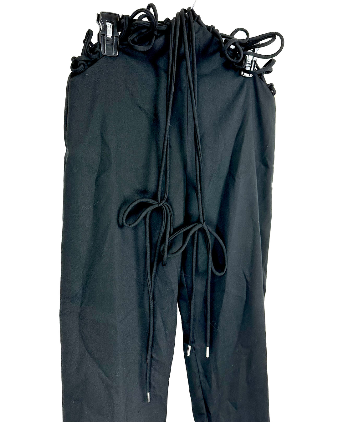 Camila Coelho Black Lace-Up Pants - Small