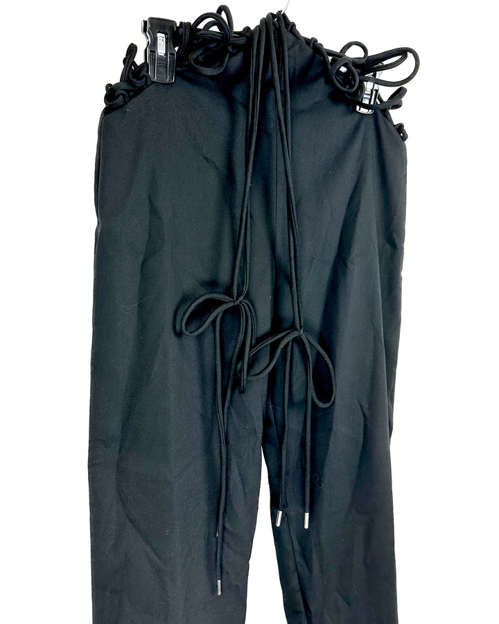 Camila Coelho Black Lace-Up Pants - Small