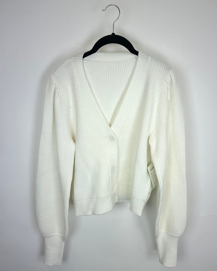 White V Neck Sweater - Size 2/4