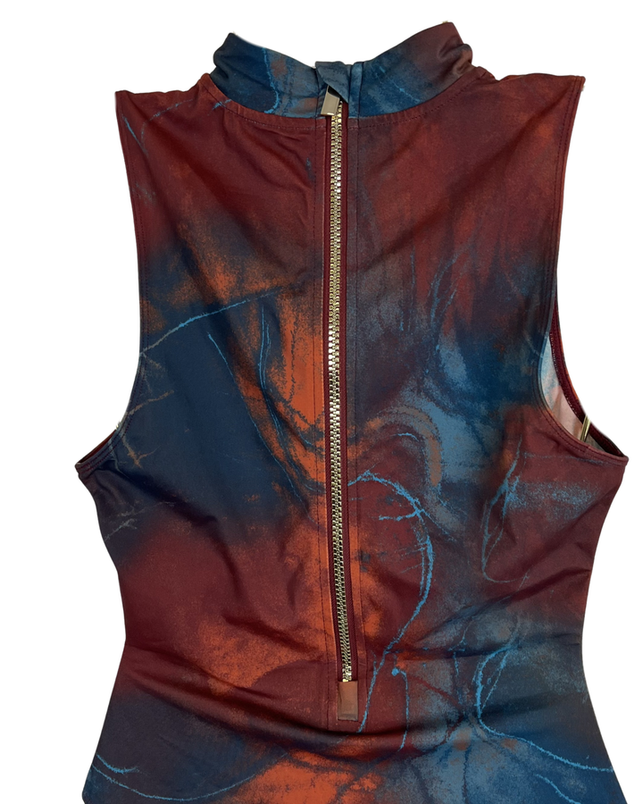 Abstract Print One Piece Swimsuit - XS, S, M, L, XL