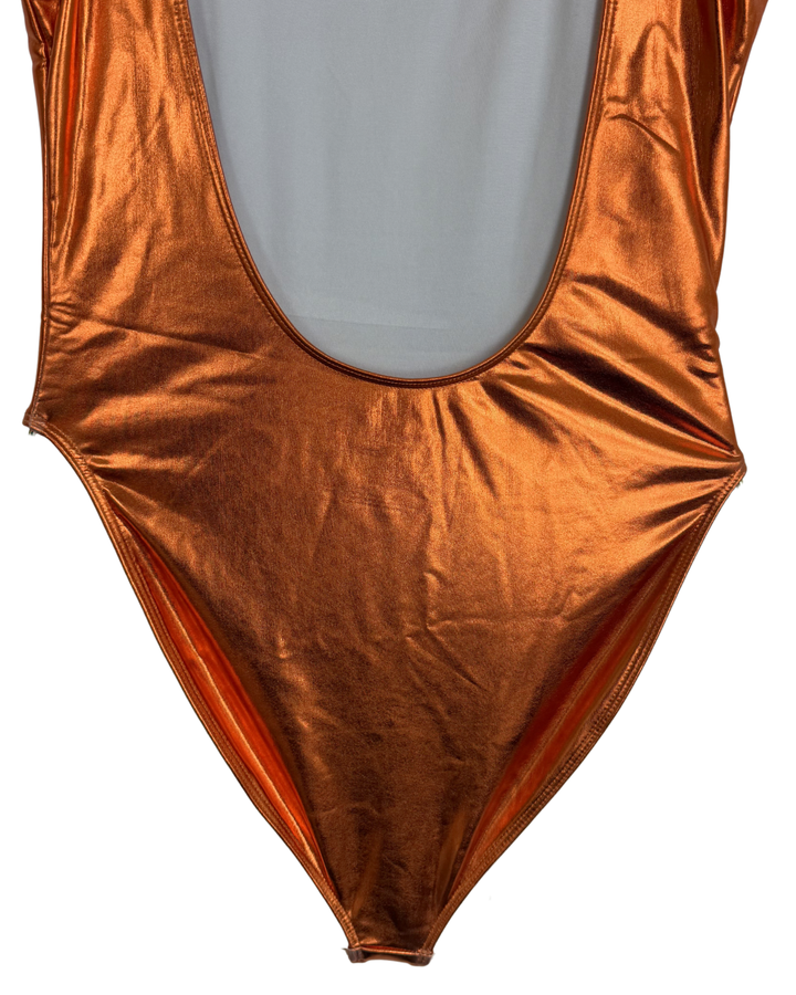 Metallic Dark Orange One Piece Swimsuit - XS, S, M, L, XL