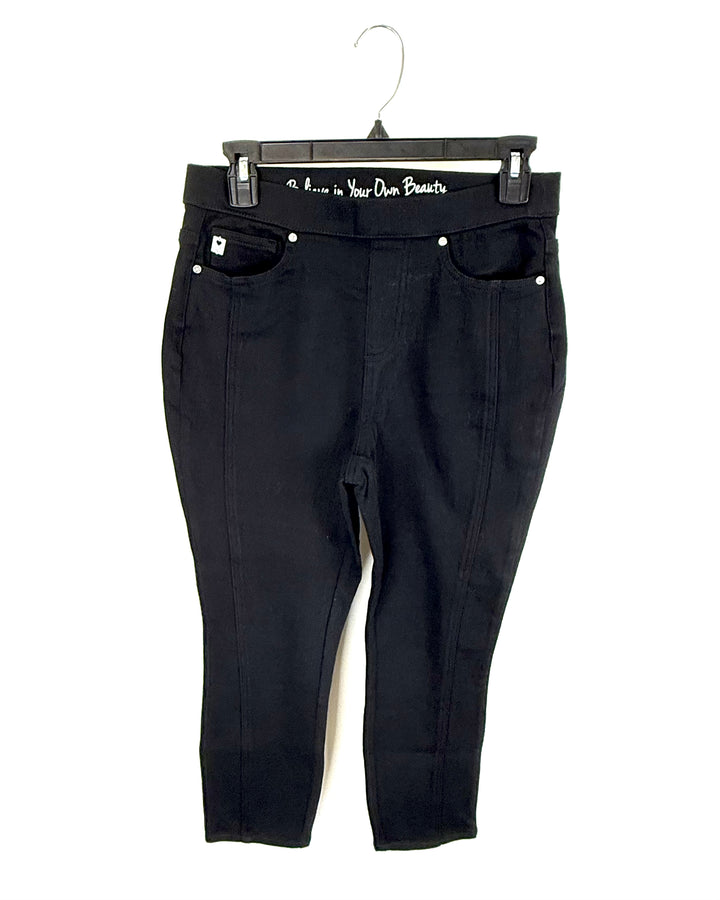 Black Cropped Jeans - Size 6, Size 12