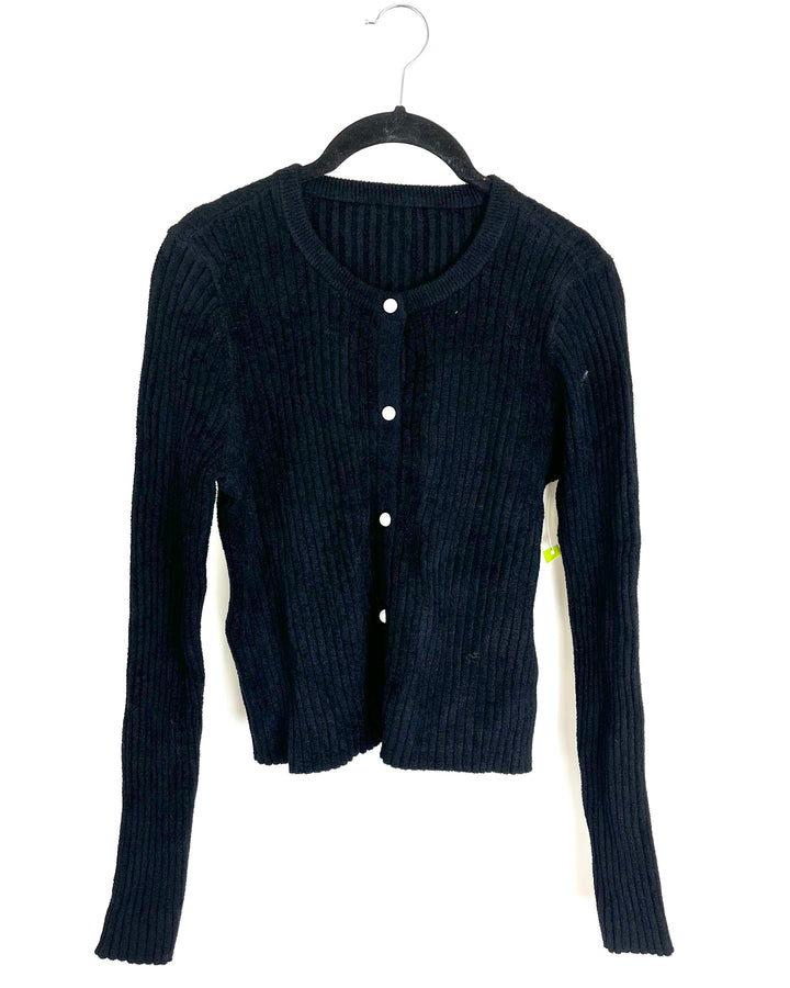 Black Button Up Cardigan - Size 4/6