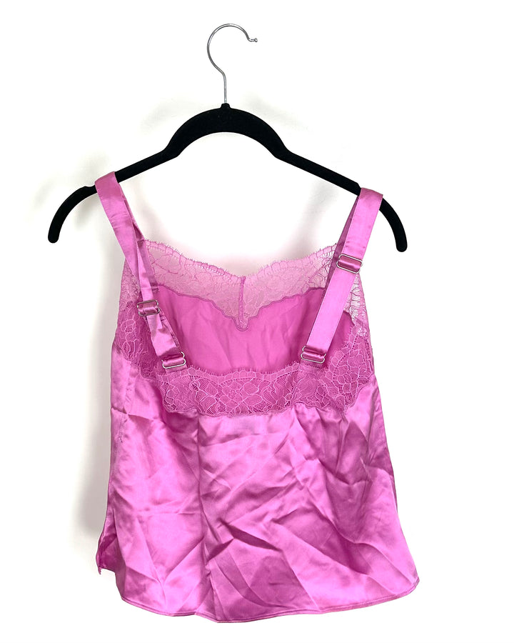 Hot Pink Lace Trim Cami - Size 00/0