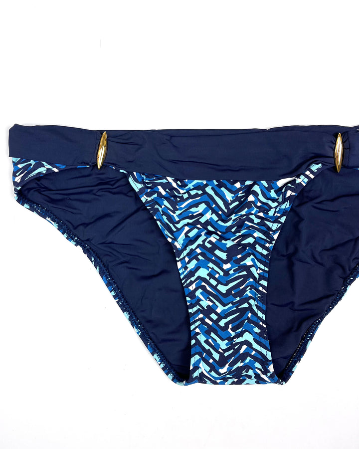 Shades of Blue Bikini Bottom - Size 2 - 14