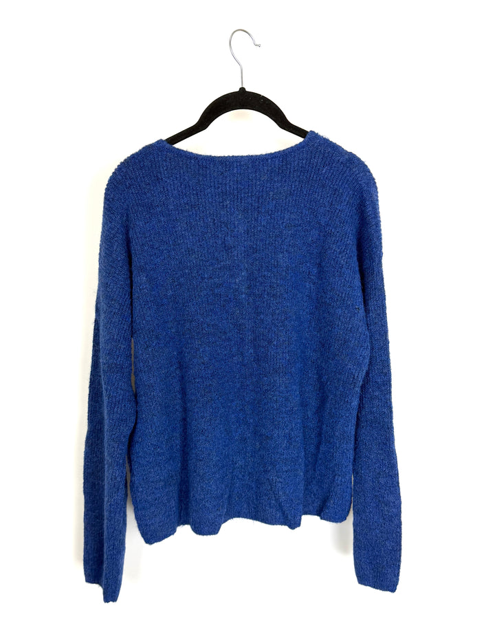 Bright Blue Knit Cardigan - Size 6