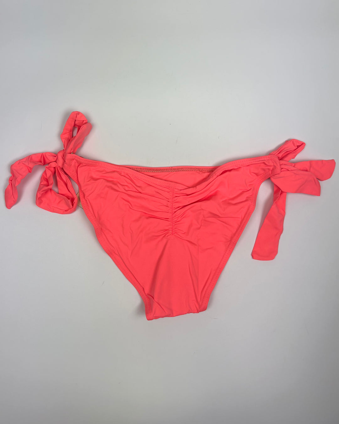 Neon Coral & Gold Ring Bikini Bottom- Small