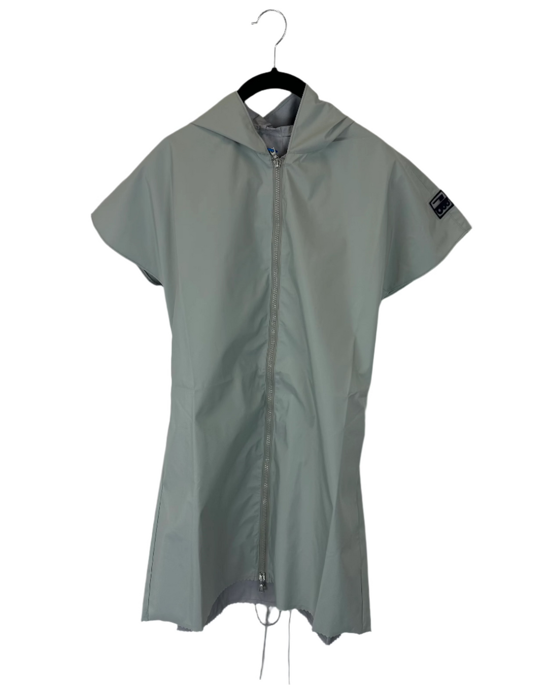 Light Gray Short Sleeve Raincoat With Bungee Belt - Size 4/6, 6/8, 8/10 and 10/12