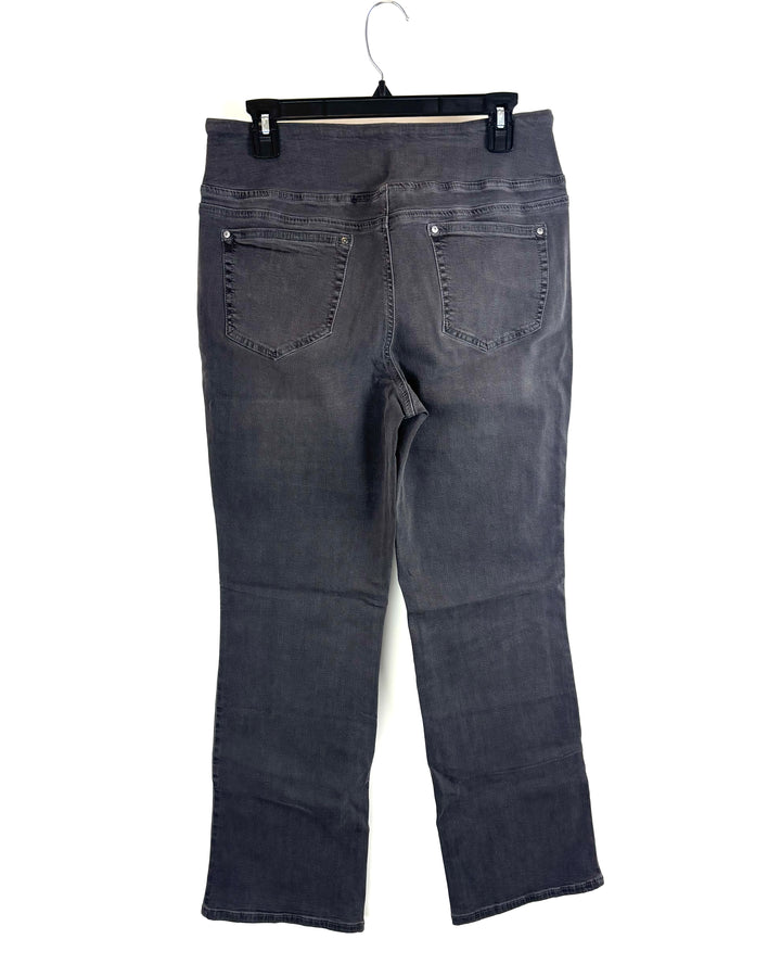 Charcoal Grey Pull On Style Jeans- Size 12