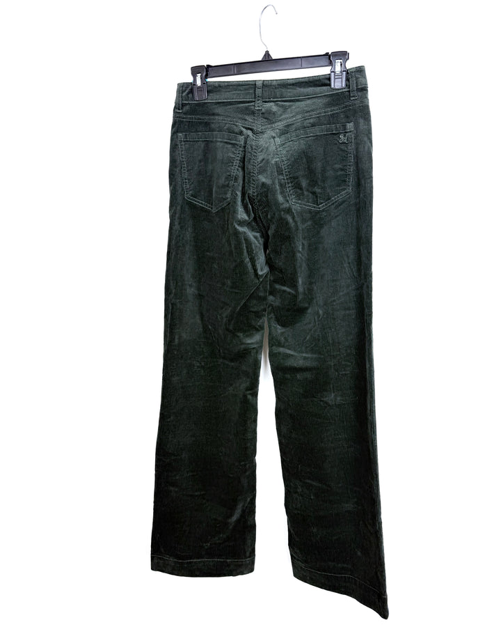 Dark Evergreen Slightly Baggy Corduroy Pants - Size 4/6