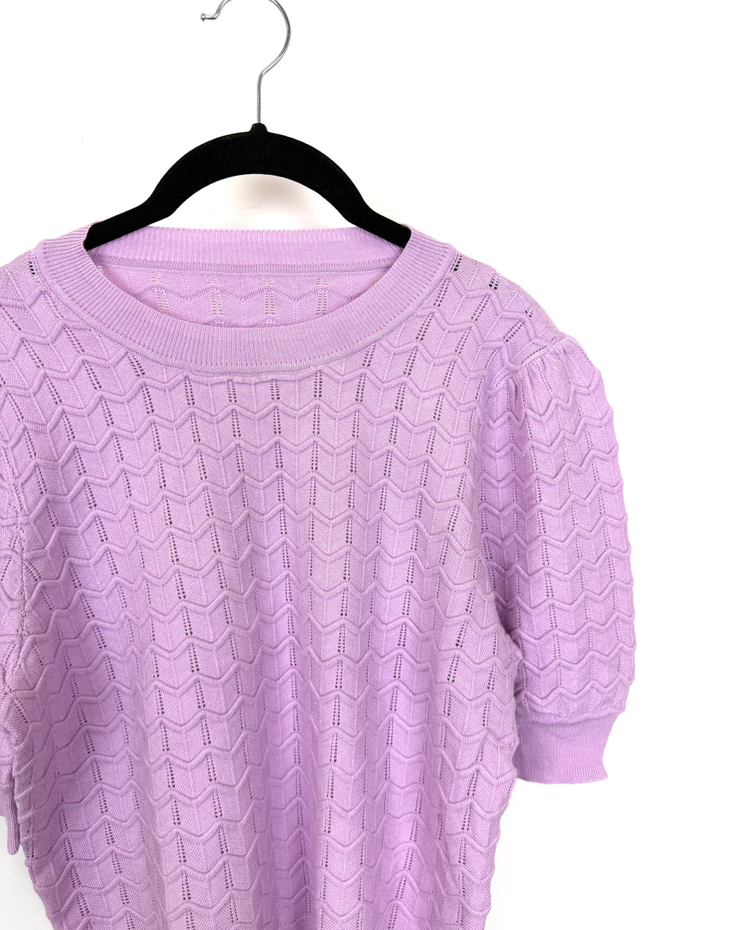 Light Purple Short Sleeve Sweater - Size 4/6