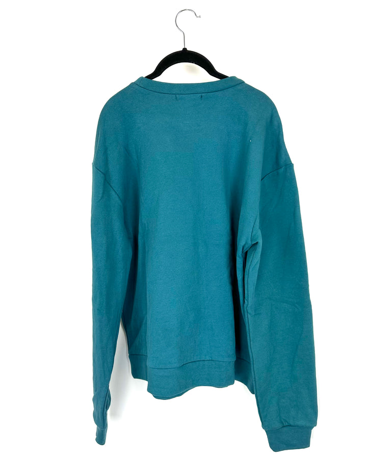 Dark Teal Pickleball Sweatshirt - Size 6/8