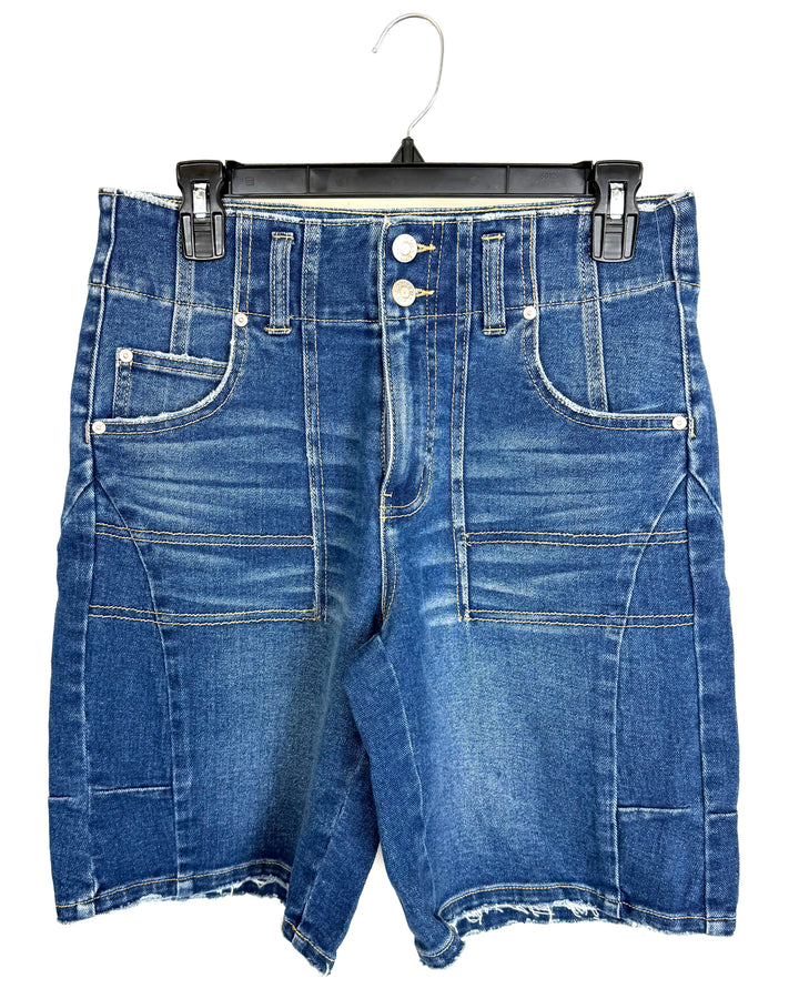 Dark Blue Denim Jorts - Size 6