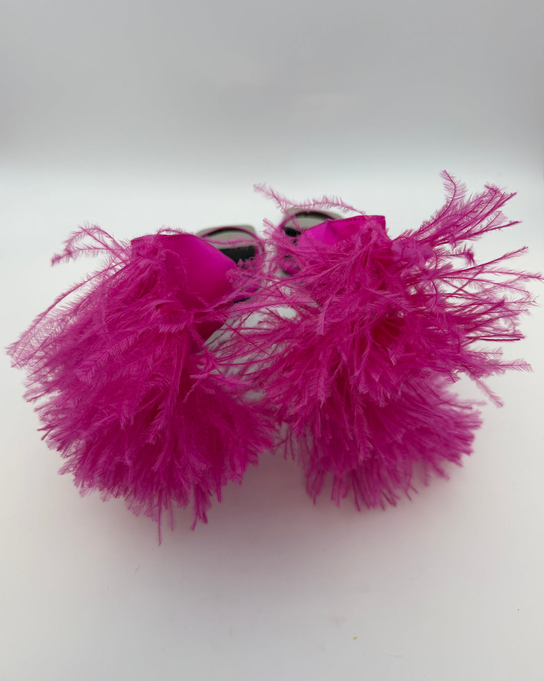 Hot Pink Feather Heels - Size 38 and 40