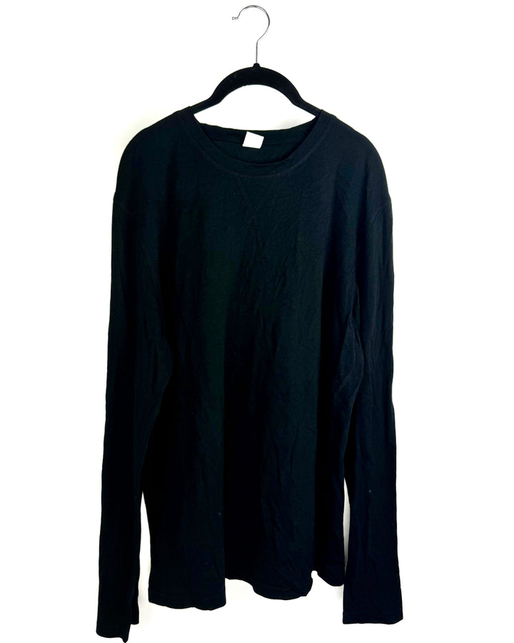 Black Lightweight Long Sleeve Top - Size 8/10