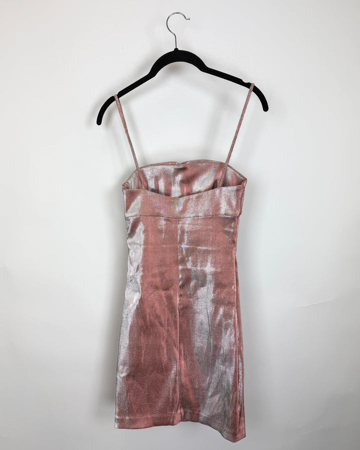 Pink Metallic Dress - Size 0/2