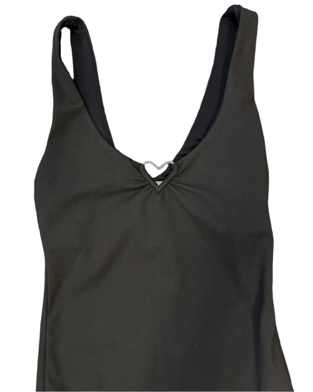 Silver Heart Ring Black Bodysuit - Size 000 - 8