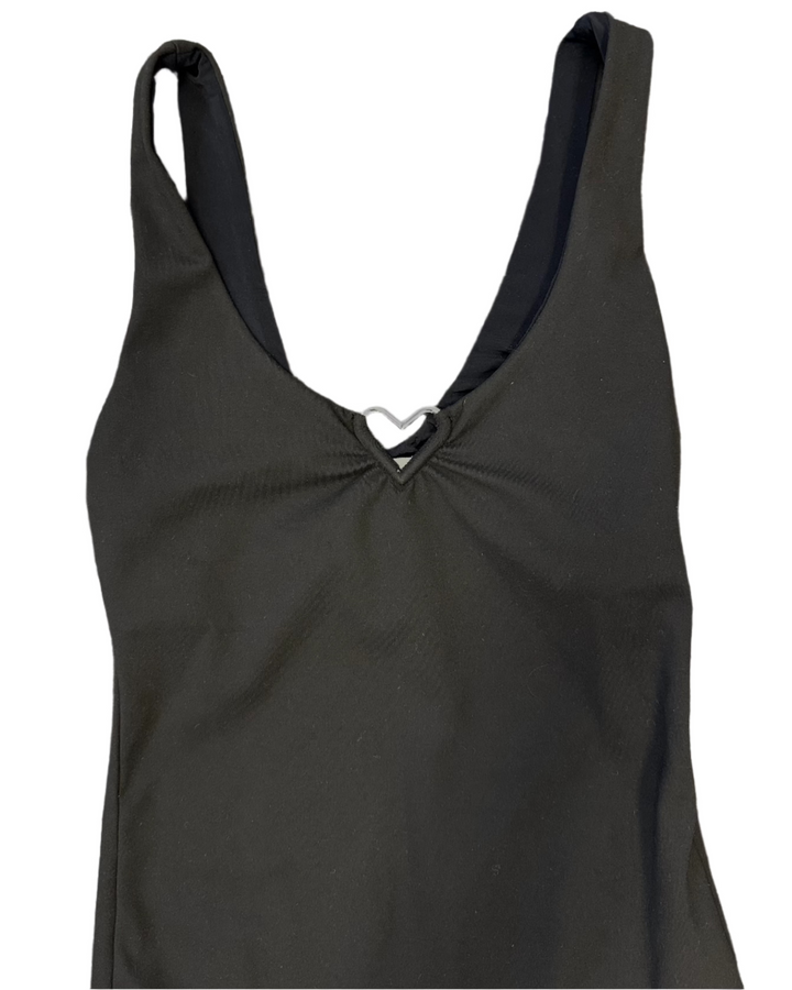 Silver Heart Ring Black Bodysuit - Size 000 - 8