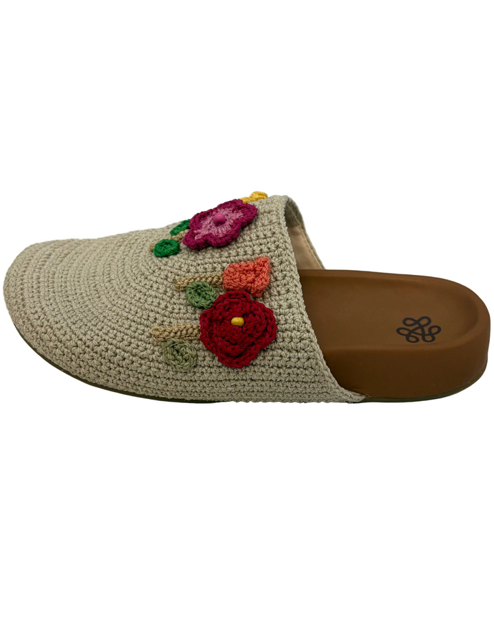Floral Crochet Applique Clog - Size 7, 9, 10, 11