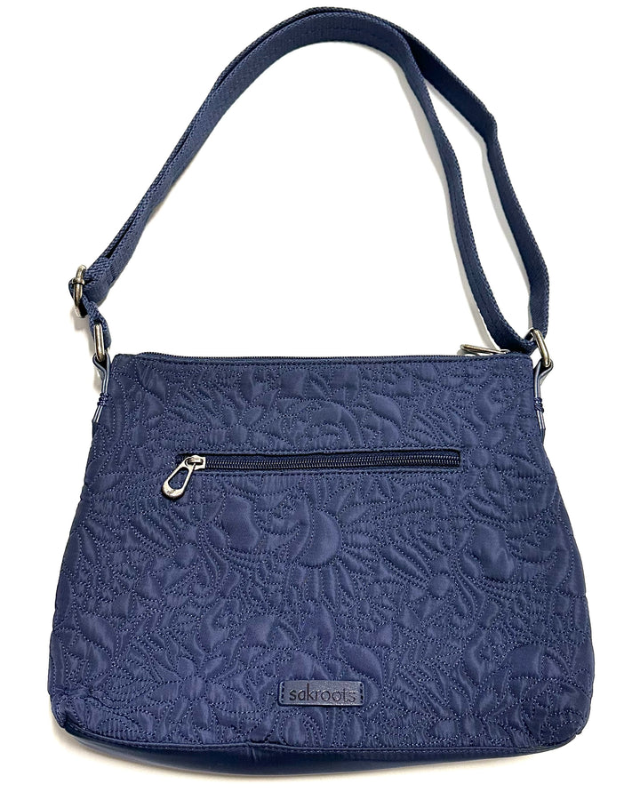 Navy Blue Double Zipper Bag