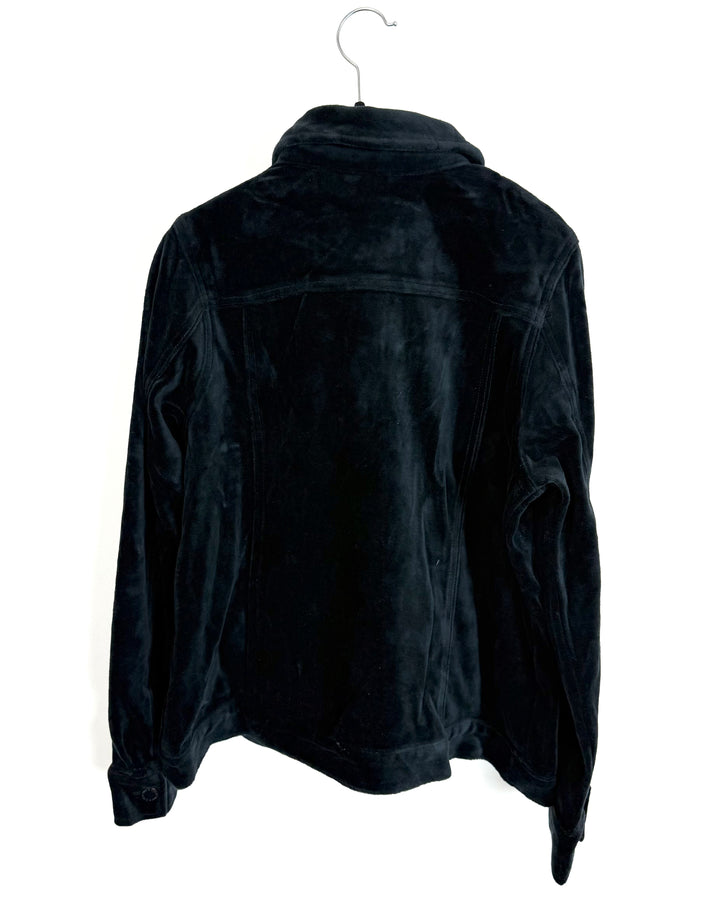 Black Velour Jacket - Size 6/8
