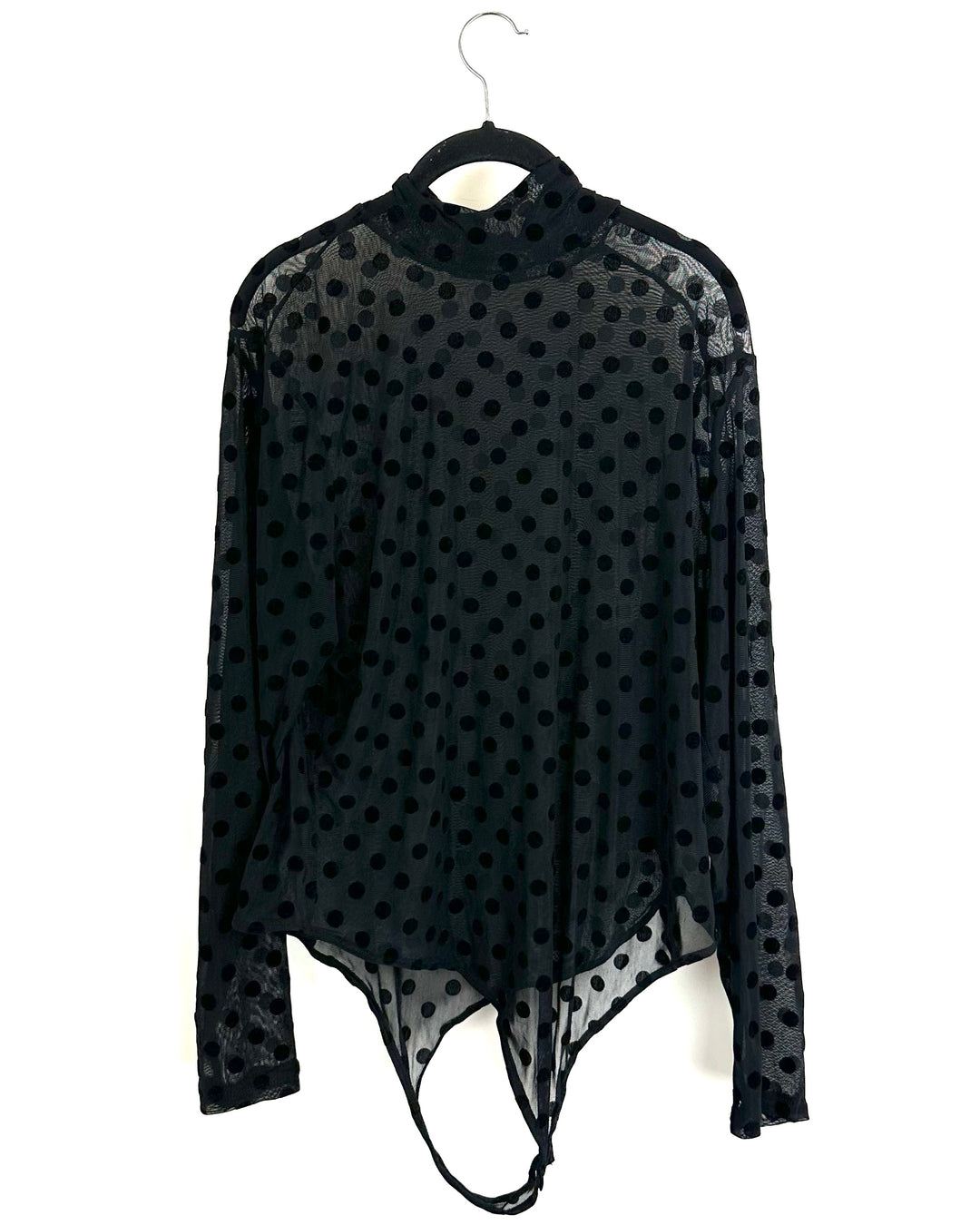 Black Sheer Mesh Bodysuit- Size 8/10