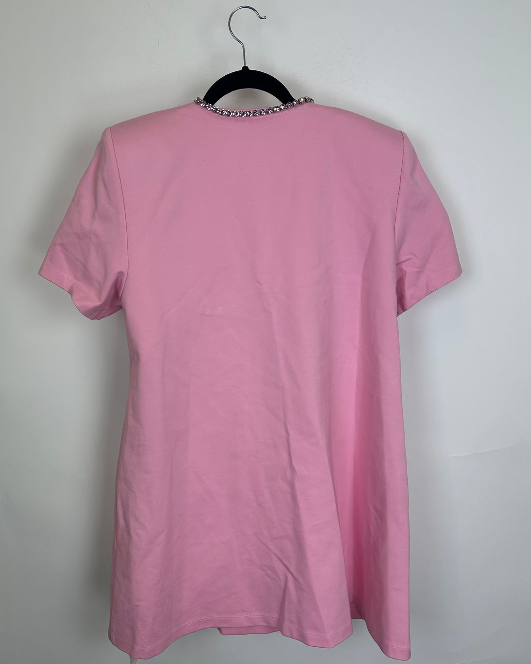 Pink Gem Stone Bow T-Shirt Dress - Size 6/8