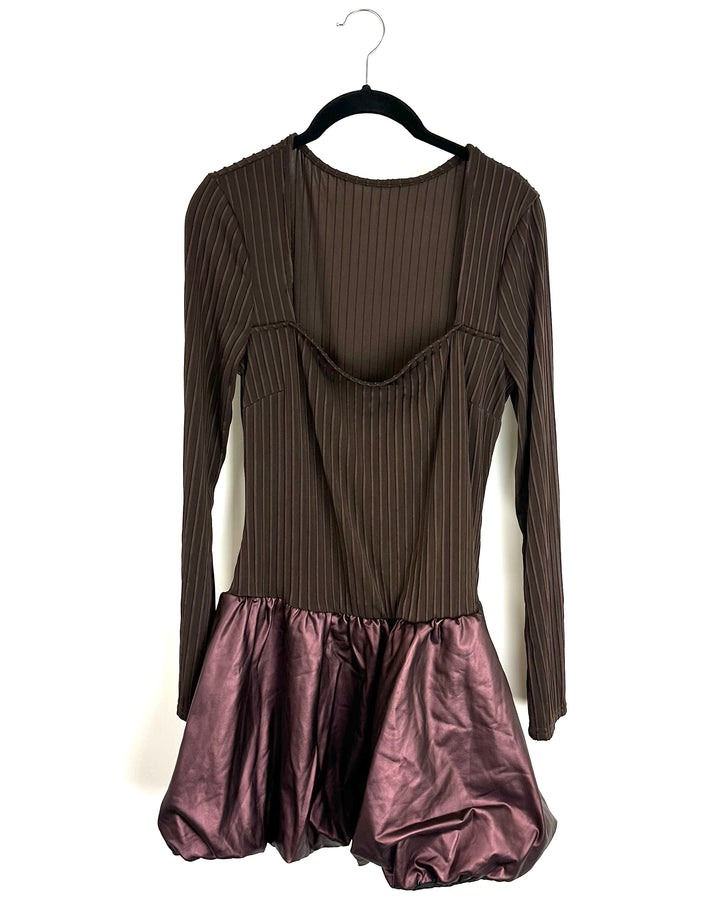 Micas Brown Bubble Skirt Dress - Medium