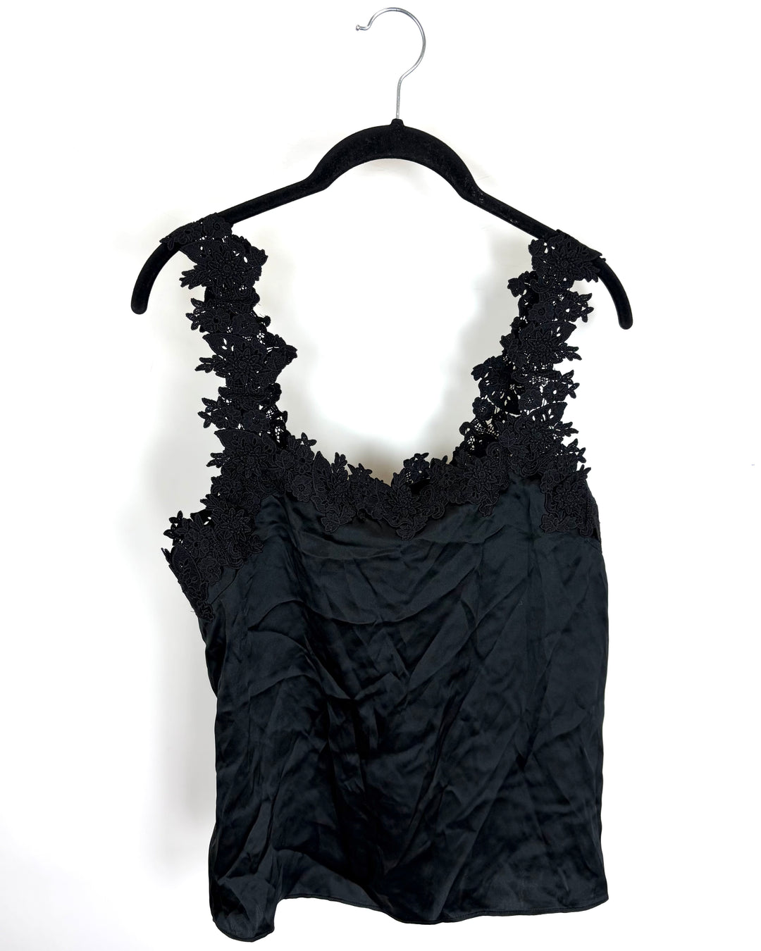 Black Lace Strap Camisole - Size 4/6
