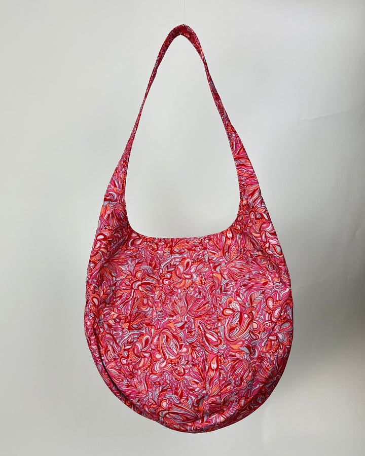 Pink Slouchy Large Multi-Pattern Tote