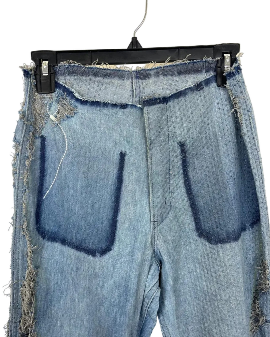 Textured Ripped Bell Bottom Jeans - Size 4/6
