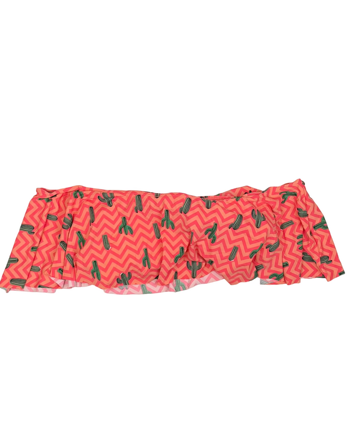 Pink Cactus Ruffle Bandeau Bikini Top - Small