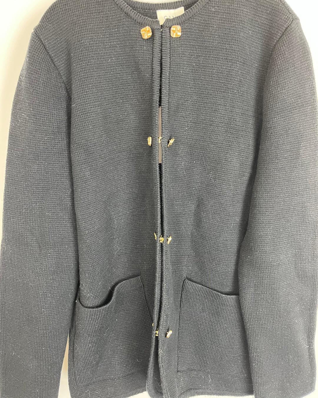 Black and Gold Button Cardigan - Size 6/8