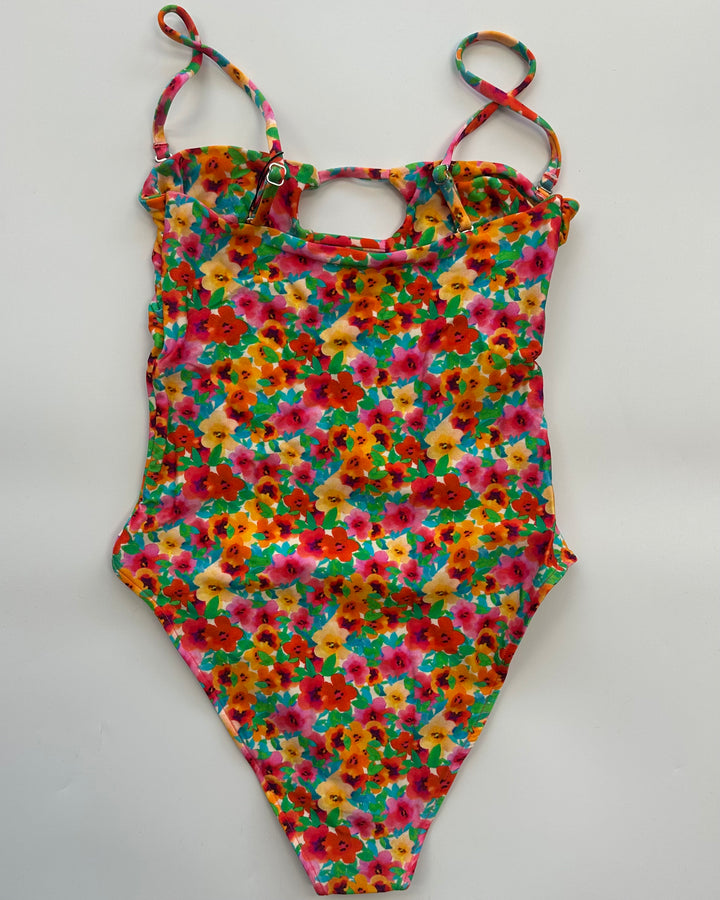 Multi Colored Floral One Piece Swimsuit - Extra Small
