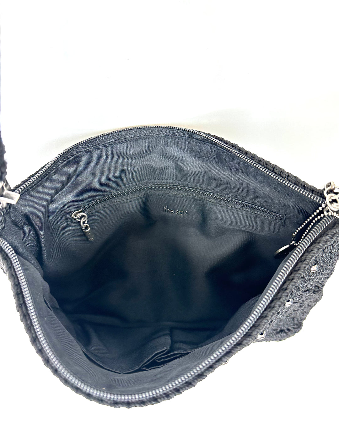Black Crochet Shoulder Bag