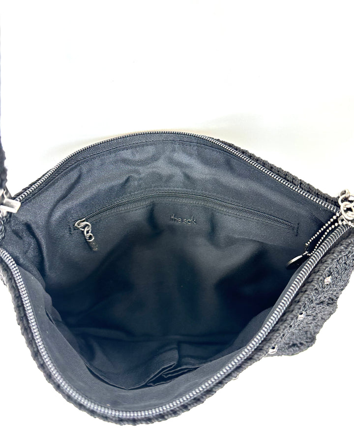 Black Crochet Shoulder Bag