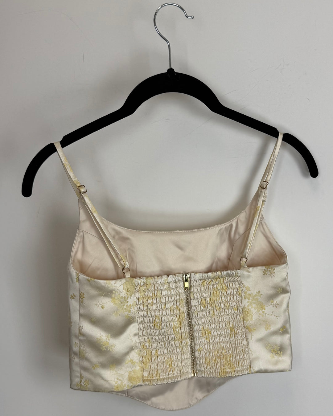Yellow Cropped Floral Top - Size 0/2