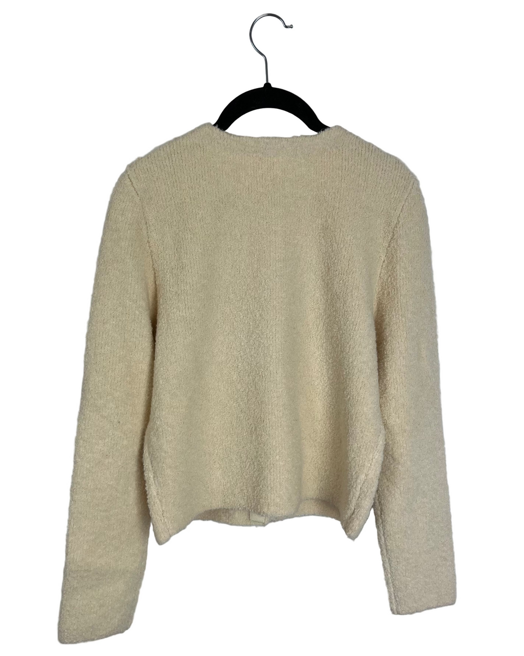 Beige Button Up Cardigan with Gold Accents - Size 2/4