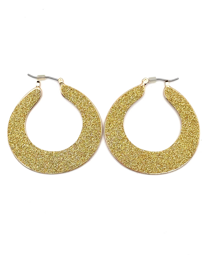 Gold Shimmer Hoop Earrings
