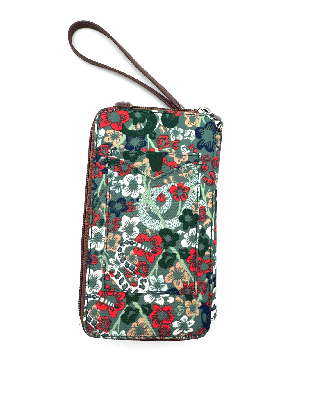 Green Abstract Pattern Wallet/Wristlet/Crossbody Bag