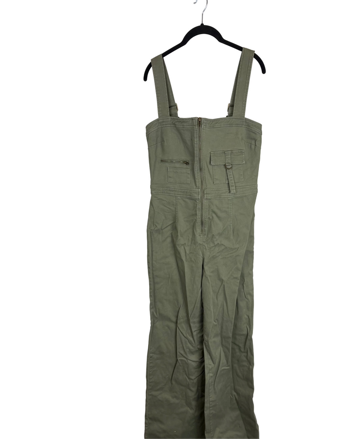 Dusty Green Utility Jumpsuit - Size 2/4