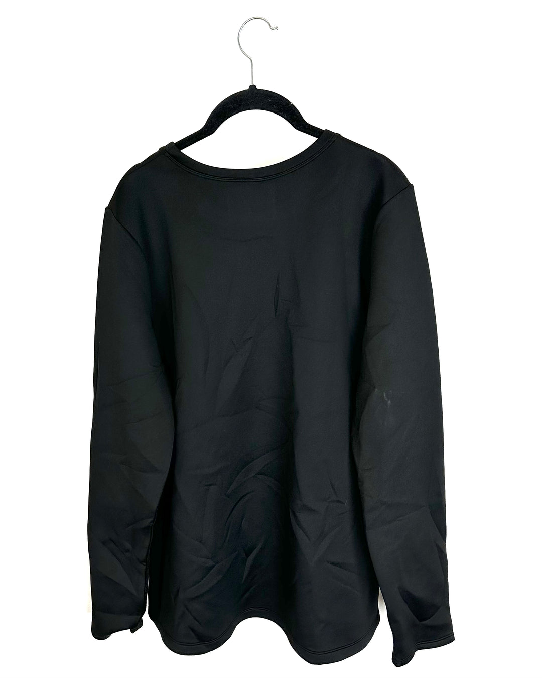 Black Fitted Long Sleeve Top - Extra Large